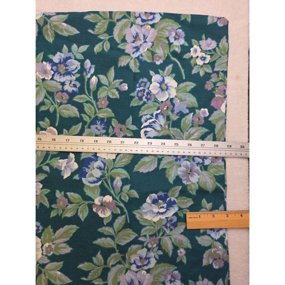 Vtg 90s Primrose Violet Green Floral Martex 